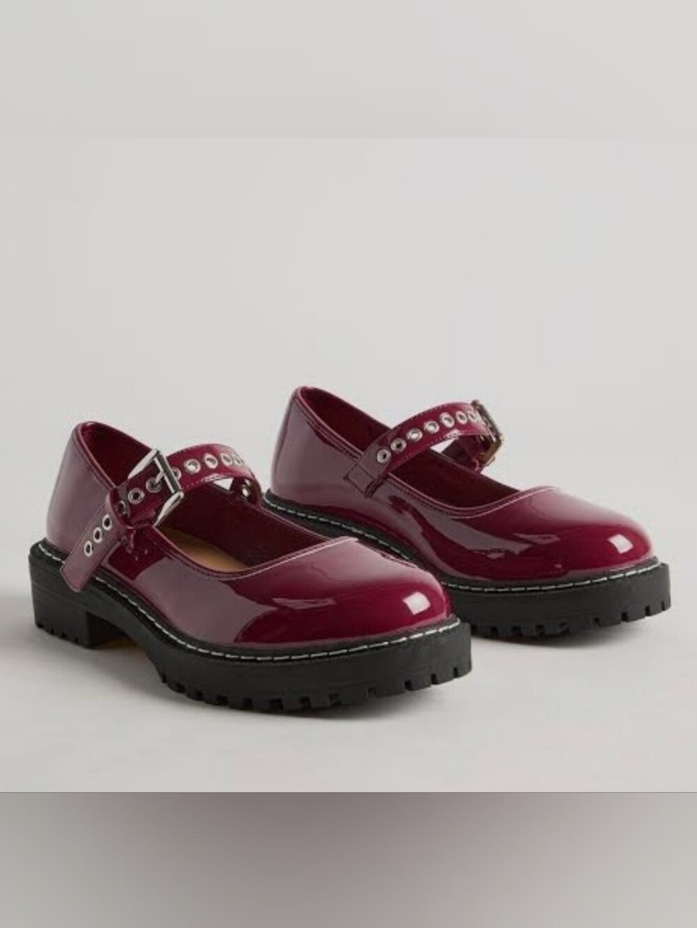 NWOT Torrid 8WW Patent Mary Jane Platform Shoes~Oxblood patent